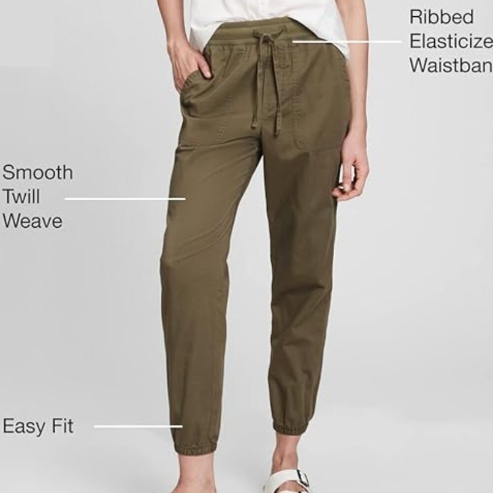 Gap Green Twill Pull-On Jogger (small)
